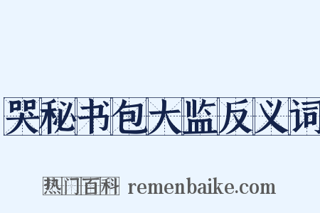 哭秘书包大监反义词是什么意思的图片